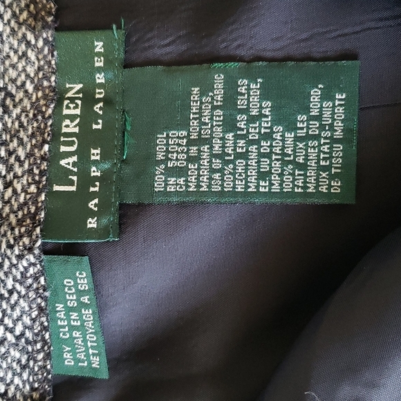 Vintage Lauren Ralph Lauren Long Tweed Maxi Skirt — Black & White - Picture 6 of 8